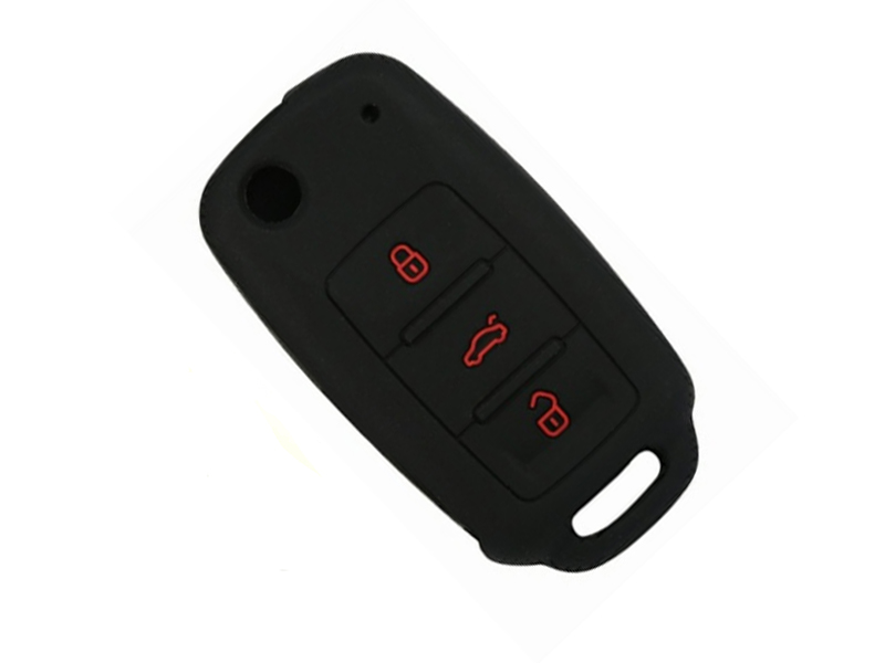 VW Silicone Key Cover Black & Red